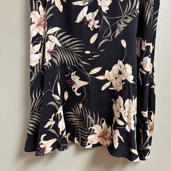 VTG Tommy Bahama Womens Silk Midi Skirt Size 10 Floral Flowy Hawaiian Tropical - Picture 3 of 10